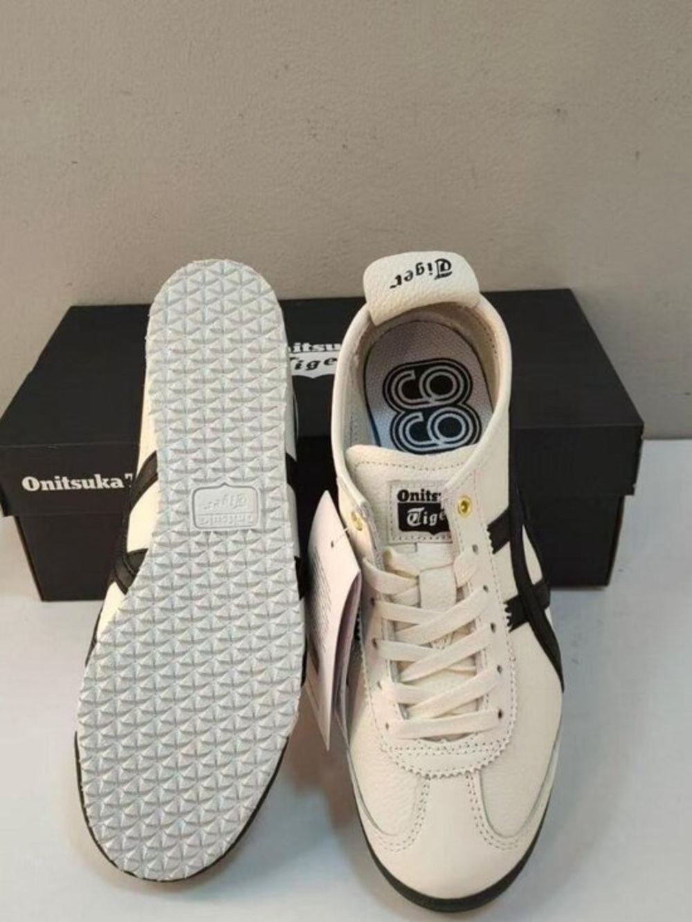 Onitsuka Tiger by Asics Men's White, Black & Gold Mexico 66 Sneaker - Picture 6 of 6